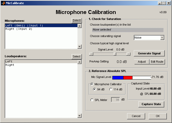 CalVal Microphone Calibration